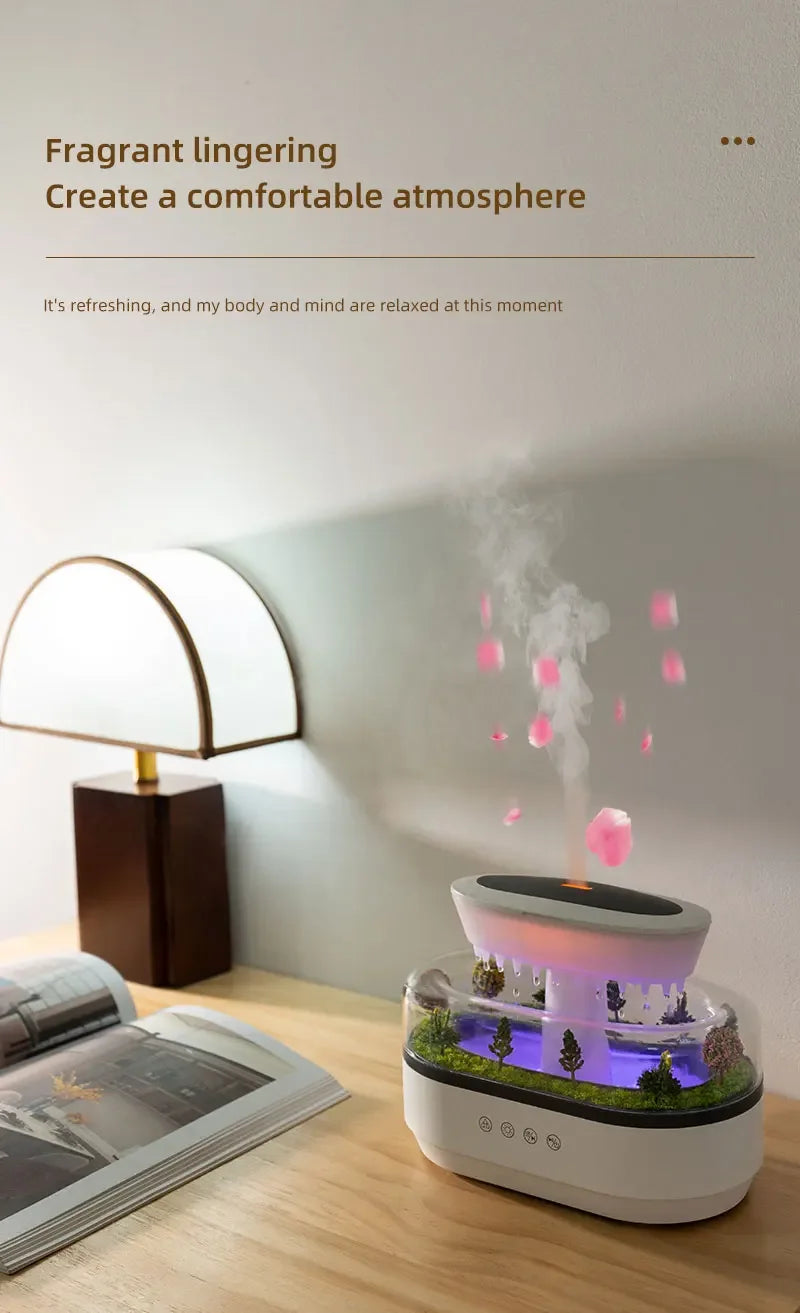 Colorful Raindrop Air Humidifier | Aroma Diffuser with Sound