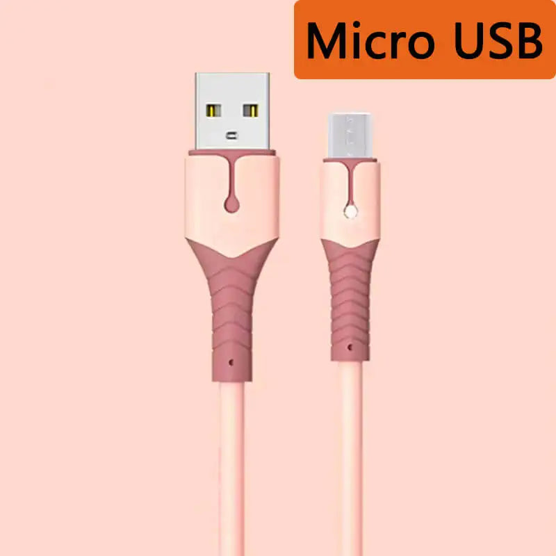Liquid Silicone USB Type A to C Charging Cable | Fast & Durable