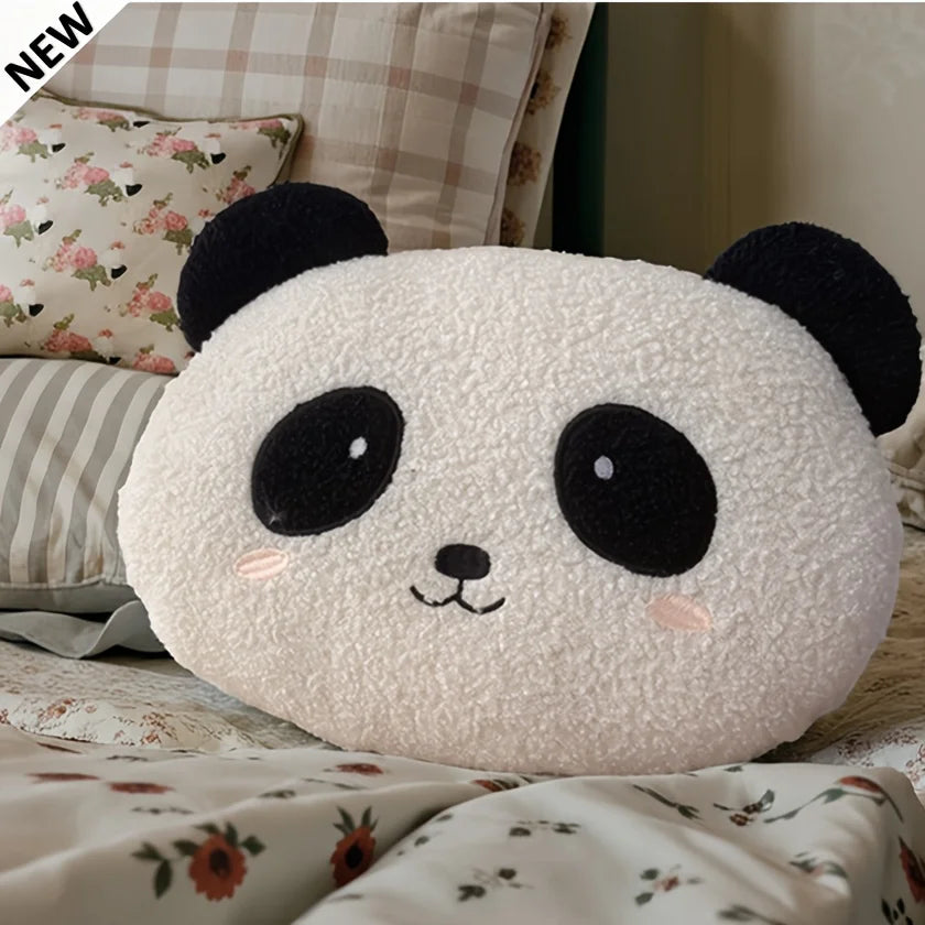 Adorable Animal Throw Pillow — Soft Round Plush Cushion with Plump Cotton Filling for Sofa, Bed, and Cozy Home Décor