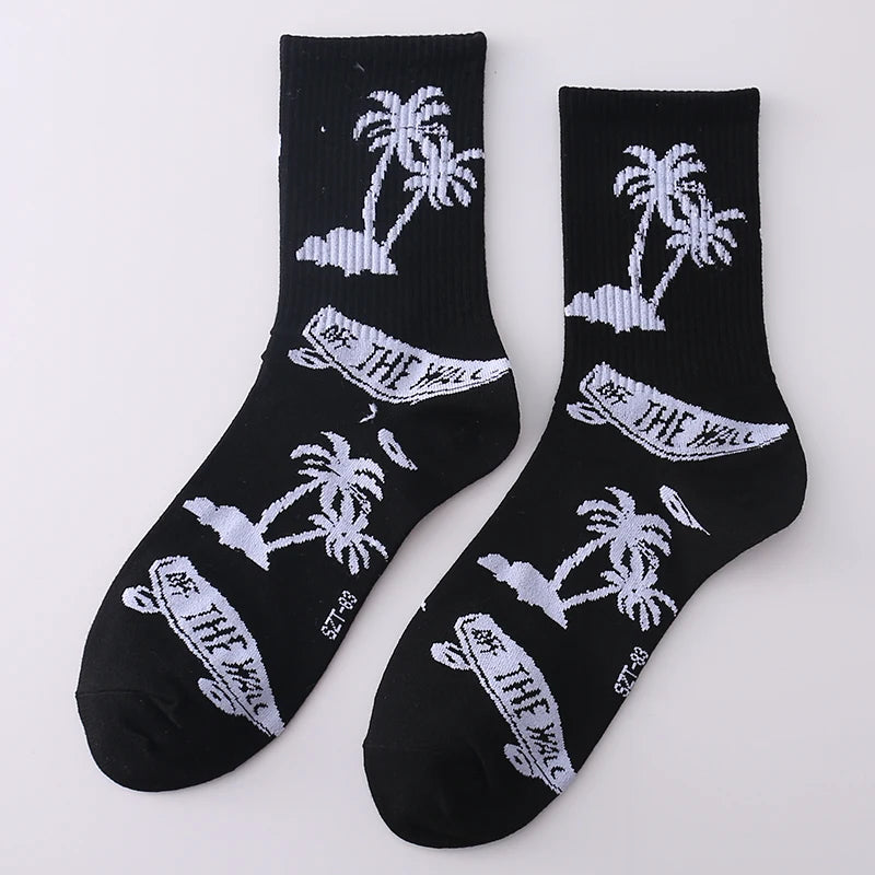 Funny Men's Crew Socks | Comfortable Cartoon Cotton Socks