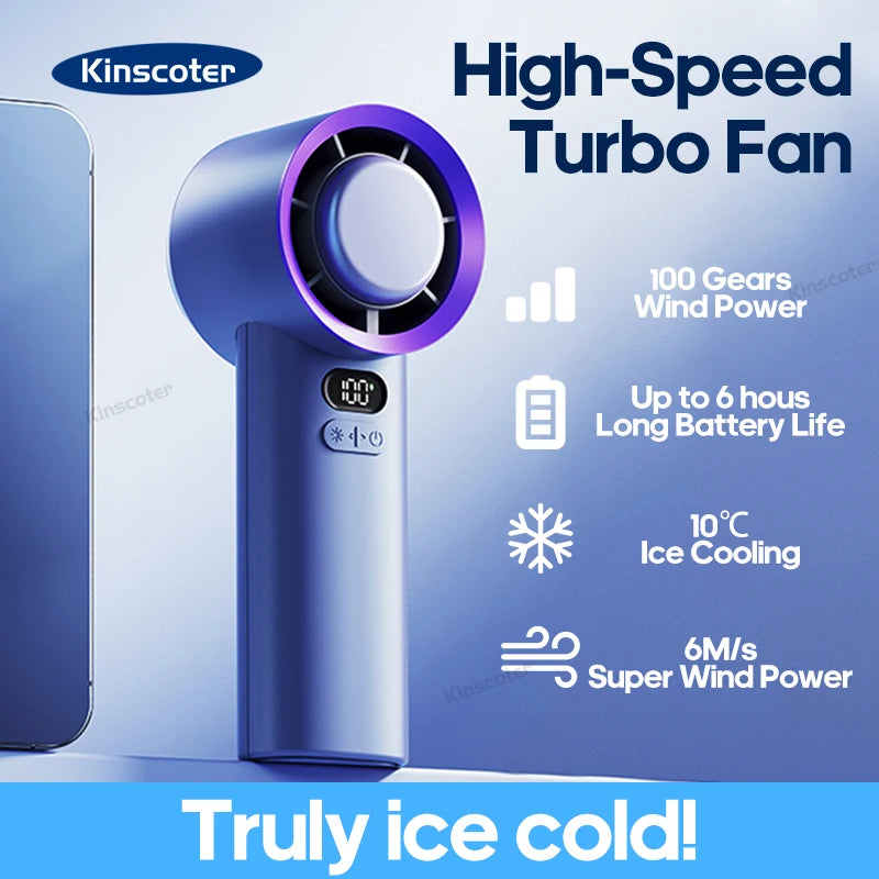 Portable Handheld Turbo Fan | 100 Adjustable Wind Speeds