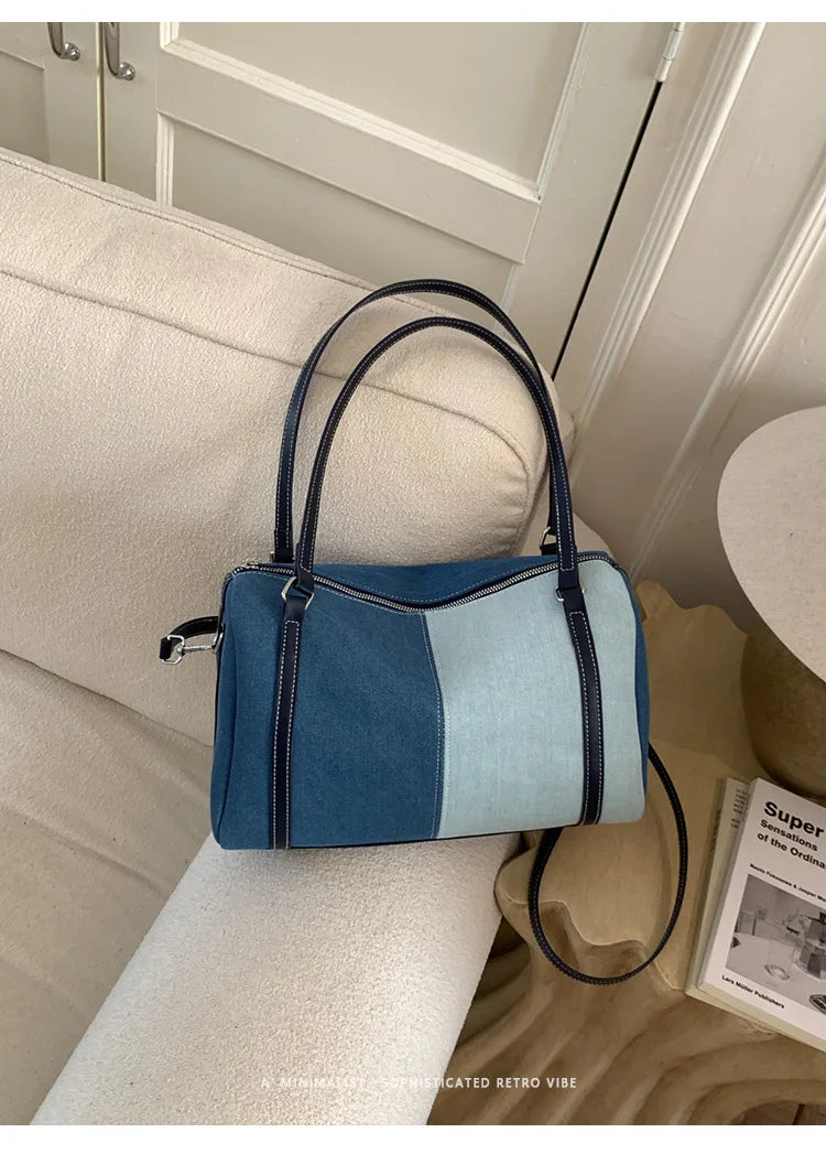Bolso cruzado de mezclilla para mujer | Bolso de mano versátil y elegante