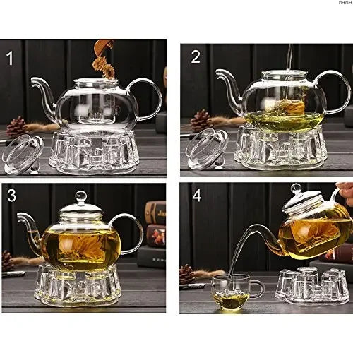 1000ML Heat Resistant Glass Tea Pot with Infuser | Elegant Tea Brewing