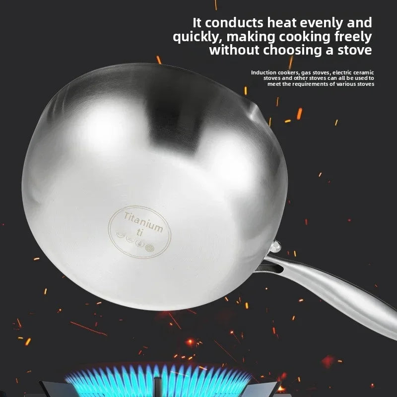 Pure Titanium Non-Stick Small Milk Pot | Ideal Baby Food Cookware