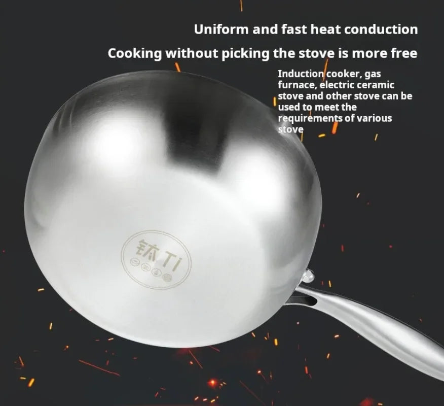 Pure Titanium Non-Stick Small Milk Pot | Ideal Baby Food Cookware