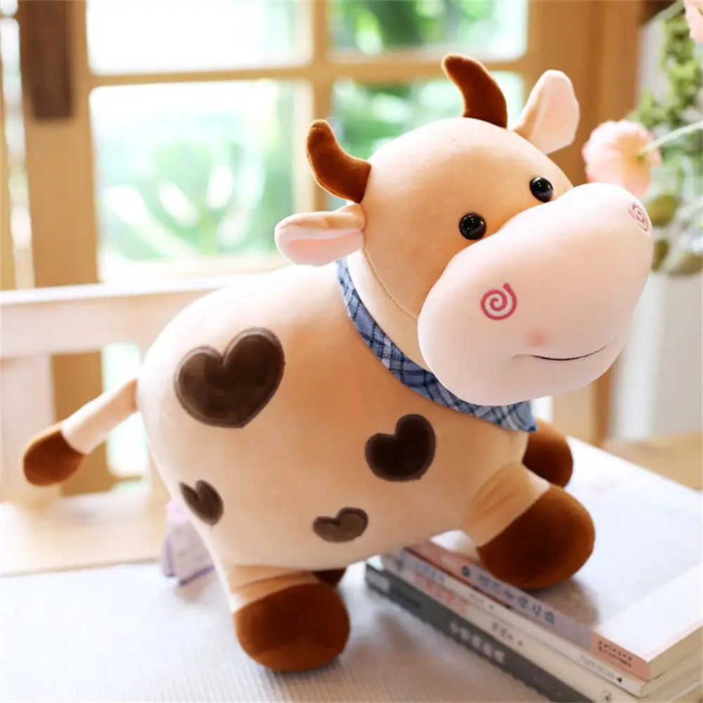 Cute Cow Plush Toy | Soft Kawaii Animal Decor for All Ages
