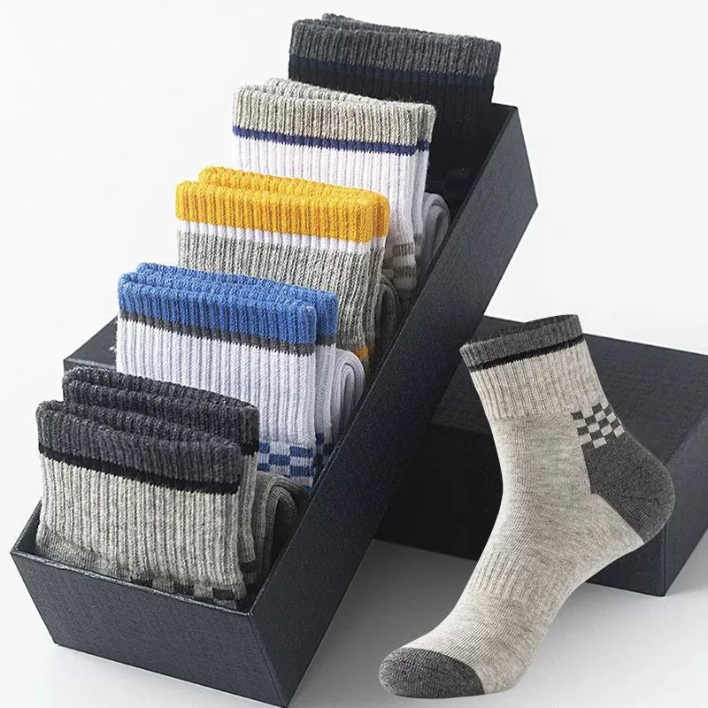 10 Pairs Men’s Cotton Short Socks | Breathable Low-Cut Ankle Socks