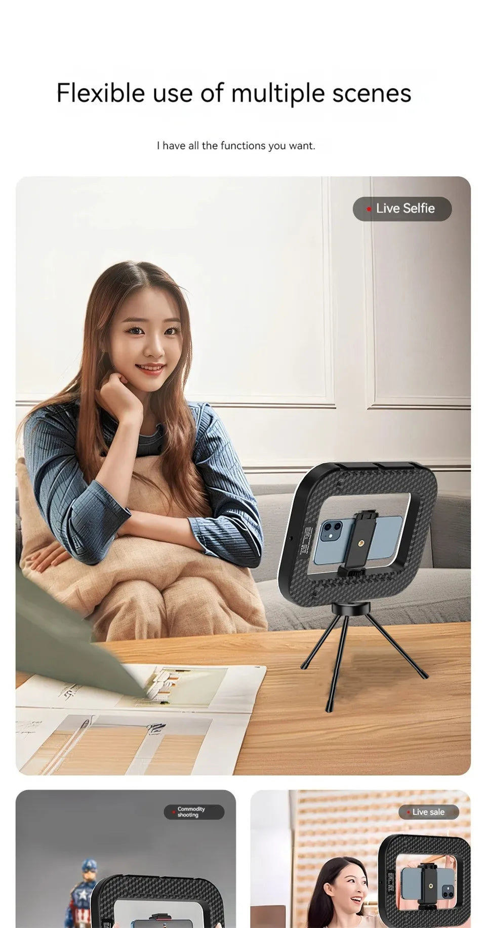 Portable Handheld LED Ring Light | Perfect for Live Streaming