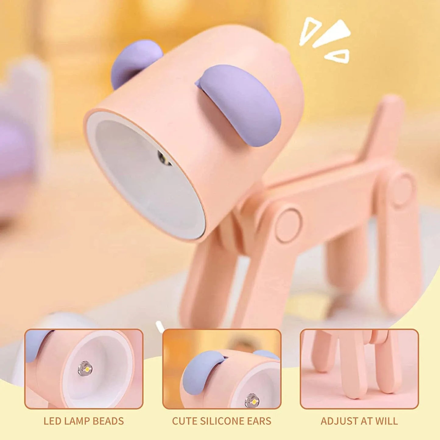 Cute Adjustable Cartoon Night Light for Kids' Bedroom Decor