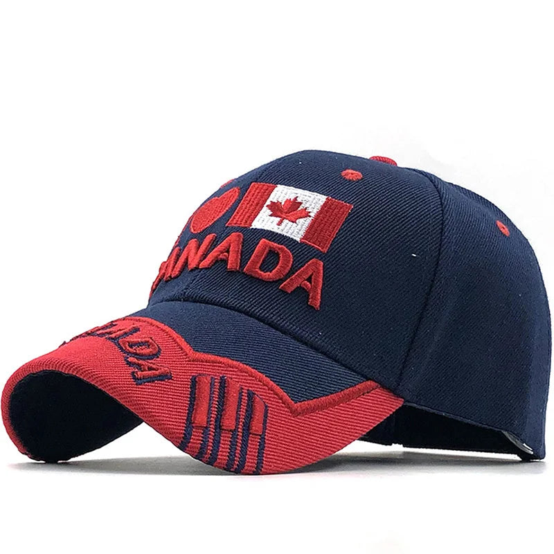 Embroidered Canada Flag Baseball Cap | Stylish Snapback Hat for All