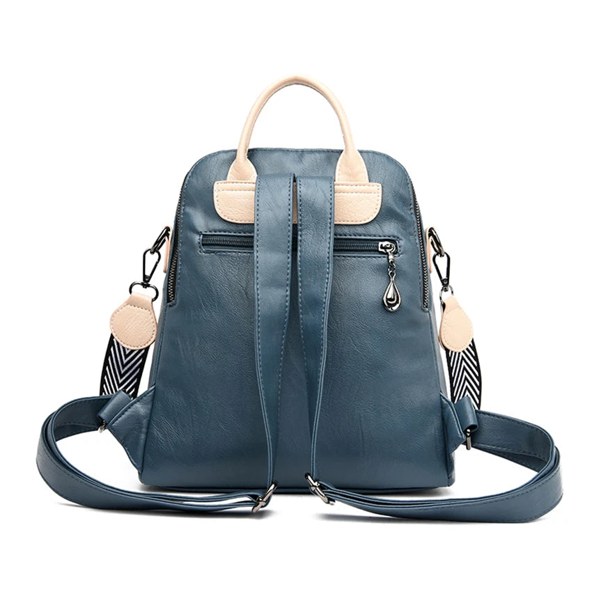 Stylish Women's Soft Leather Backpack | Ideal for Travel & School
