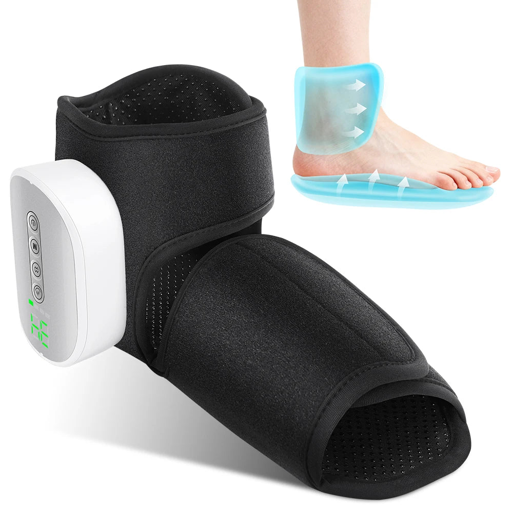 Wireless Air Pressure Ankle Massager | Electric Heating & Vibration