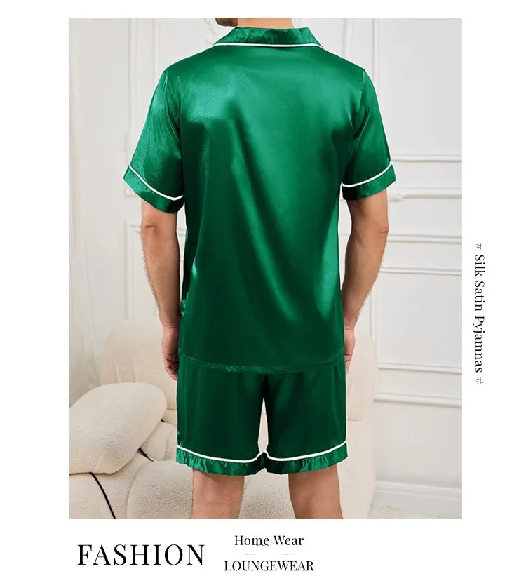 Men's Summer Pajamas Set | Comfortable Short Sleeve Sleepwear