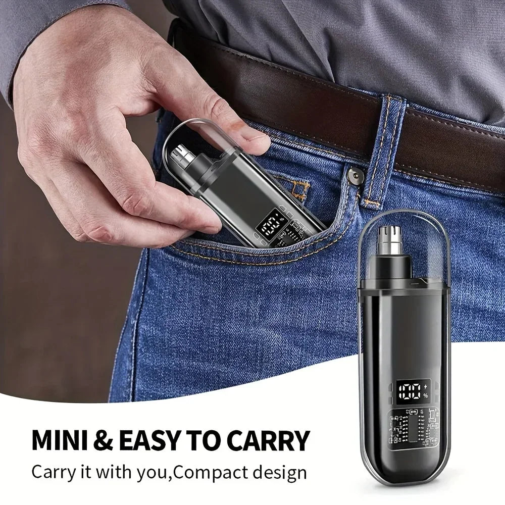 USB Rechargeable Nose & Ear Hair Trimmer | Precision Grooming Tool