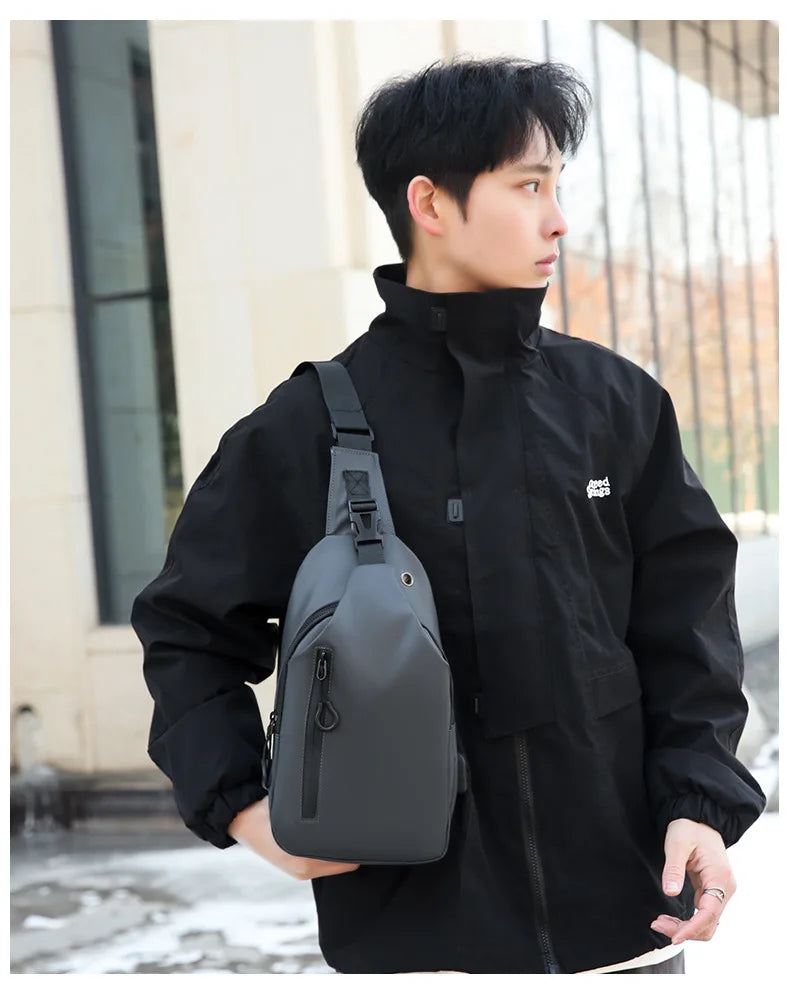 Stylish Men's Chest Bag | Casual One Shoulder Crossbody Design