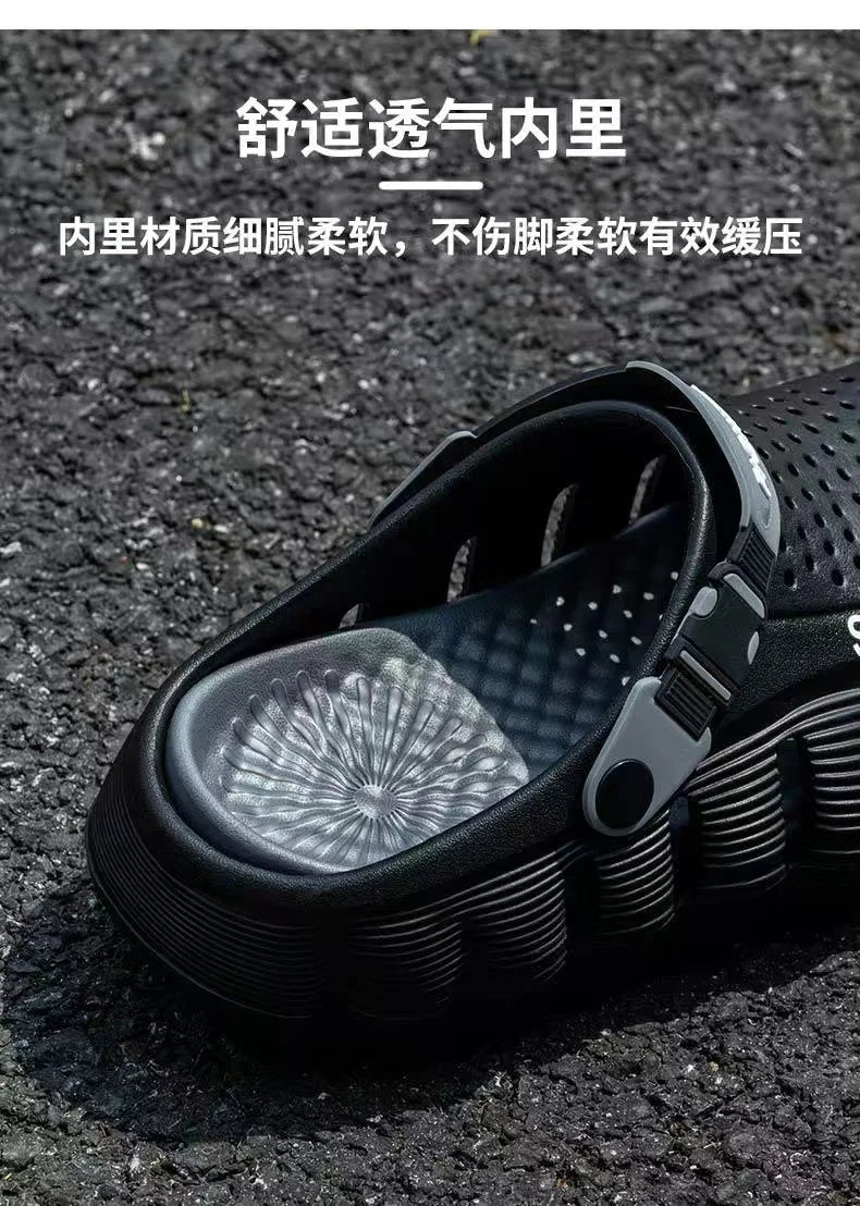 2026 Summer New Cave Shoes Outdoor Non slip Cool Slippers One Step Trendy Thick Bottom Odor proof Beach Shoes