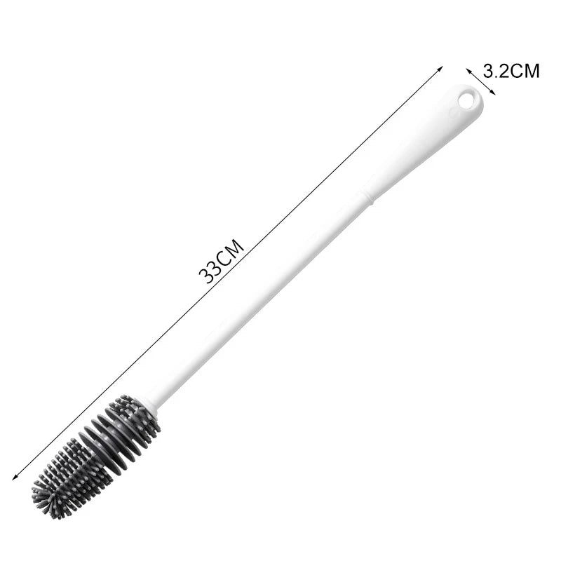 360° Rotating Silicone Baby Bottle Brush | Easy Cleaning Tool