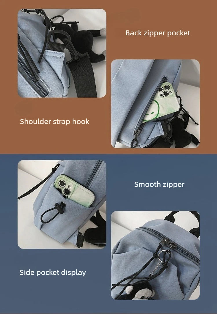 Unisex Korean Style Crossbody Bag | Lightweight & Portable