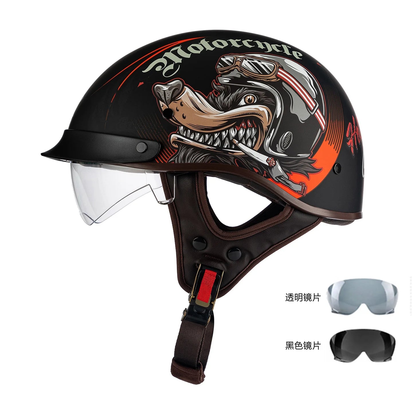 Classic Retro Half-Face Motorcycle Helmet for Riders