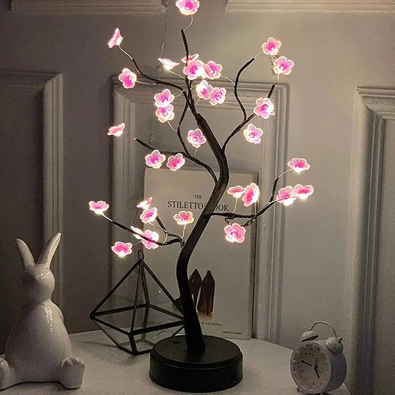 Cherry Blossom Tree LED Night Light | Elegant Table Decor