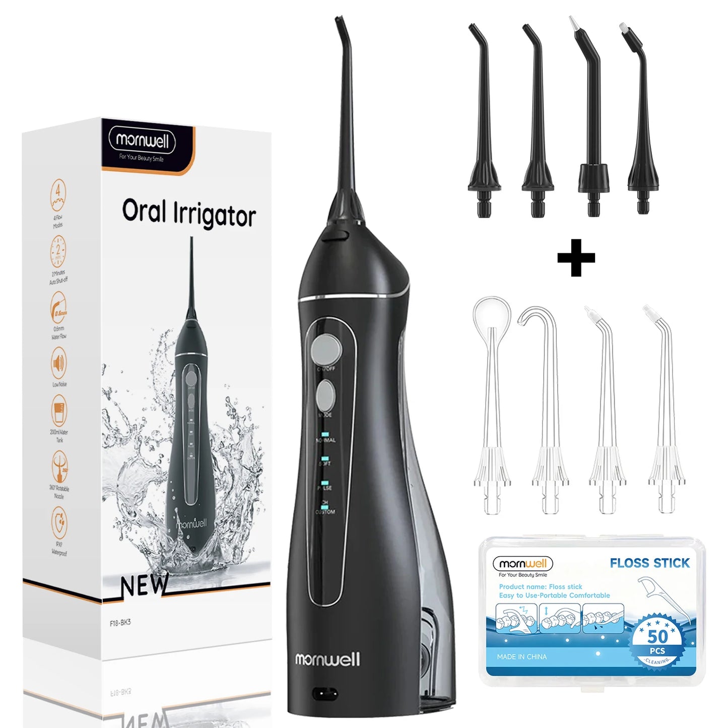 Portable Water Flosser | 4 Modes USB Rechargeable Dental Care