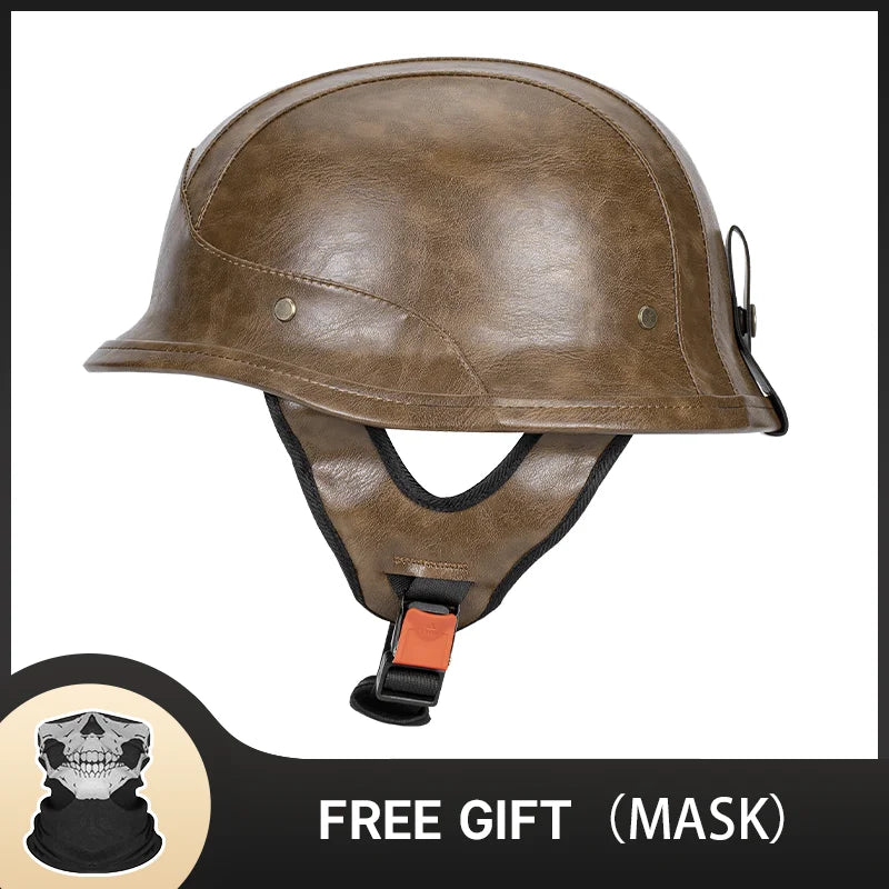 Vintage Half Face Motorcycle Helmet | Retro Scooter Safety Gear