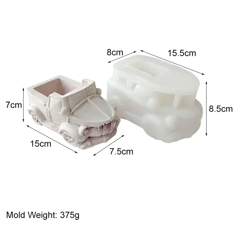Creative Bus Flowerpot Mold for Unique Home Decor & Gardening