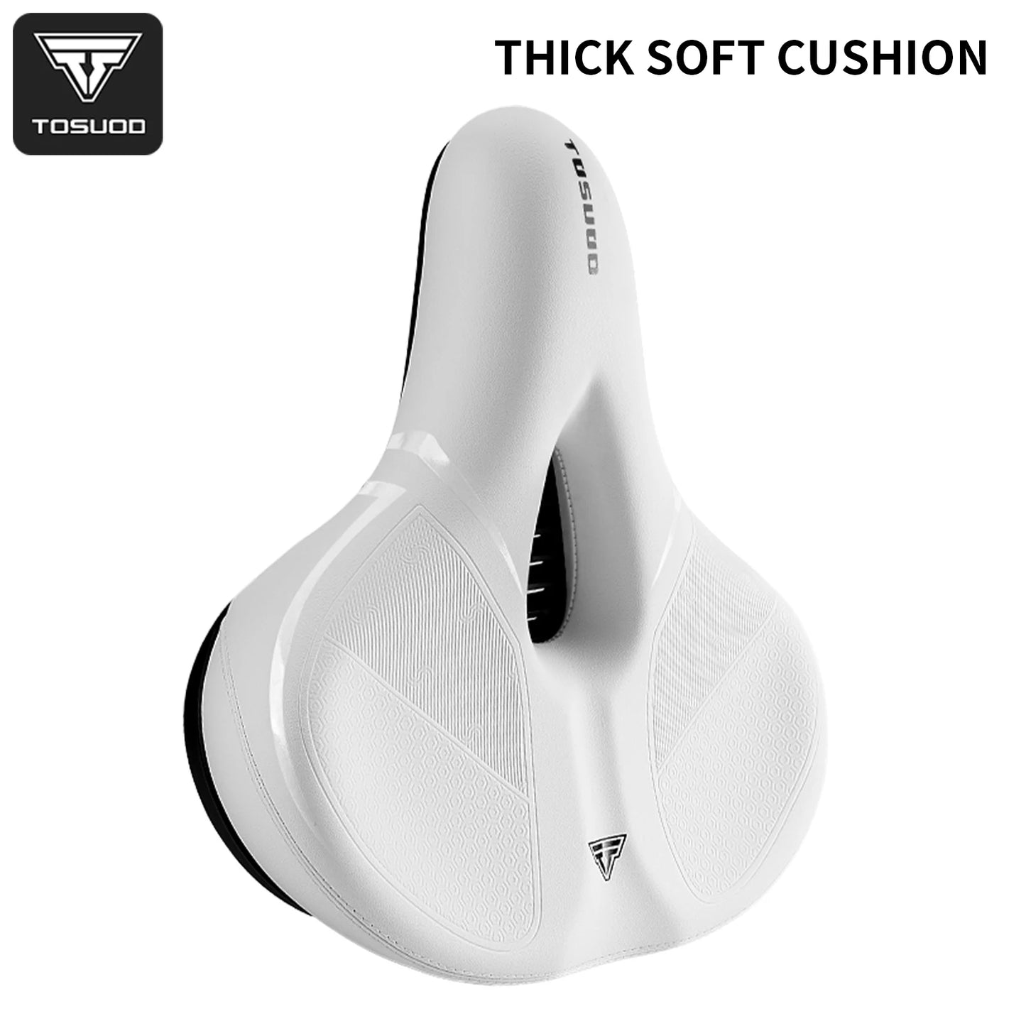 Universal Soft Bicycle Saddle - Shock Absorbing & Waterproof Cushion