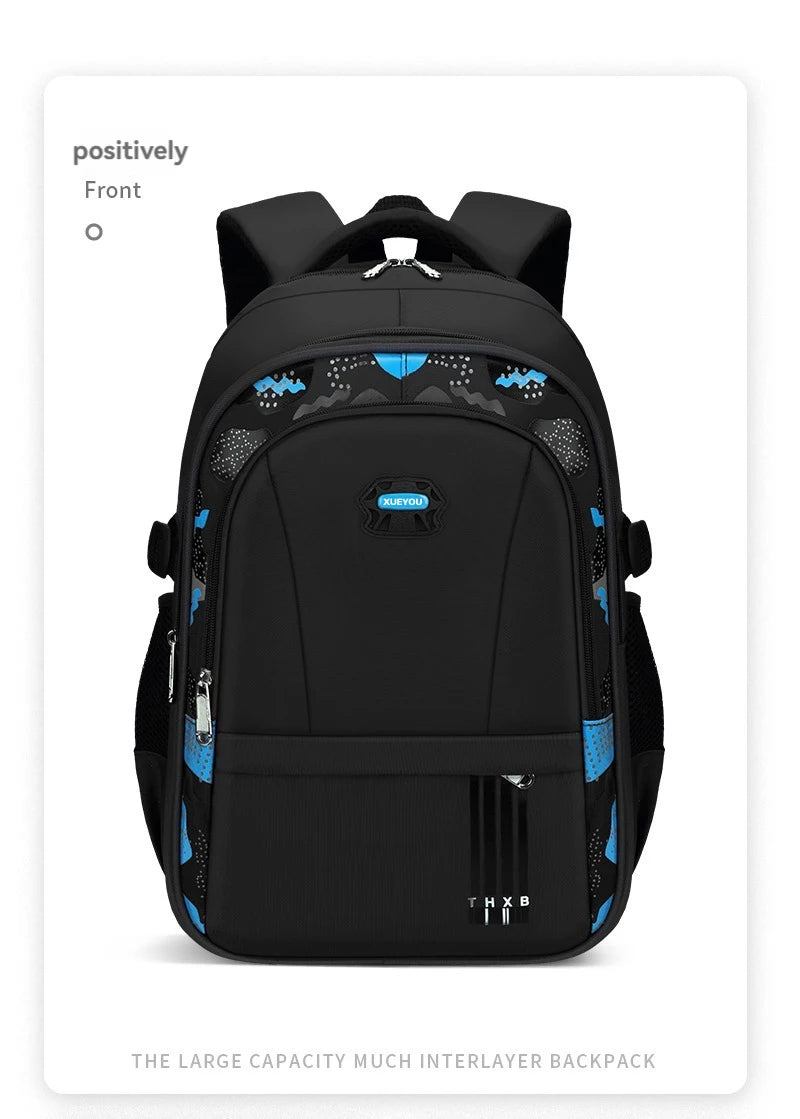 Lightweight Boys Schoolbag for Grades 1-6 | Large Capacity Kids Bag