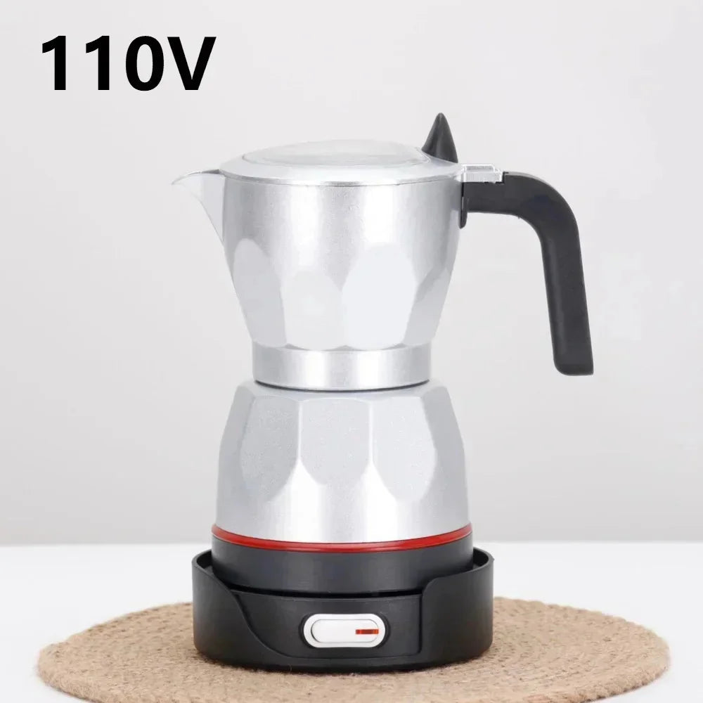 Transparent Electric Moka Pot | 150ml Portable Coffee Maker