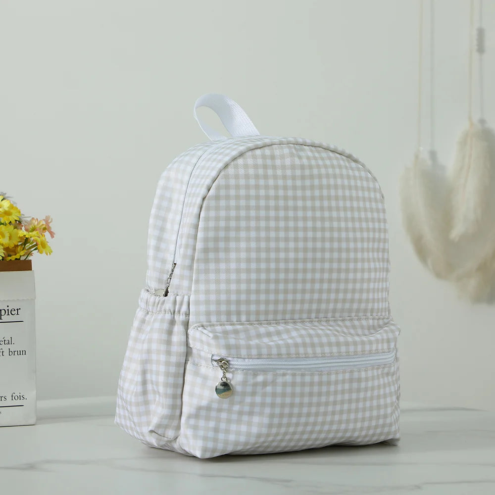 Durable Plaid Waterproof Backpack for School | Stylish & Lightweight