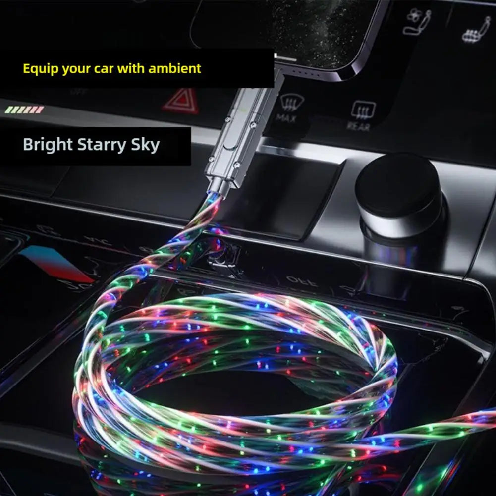Multicolor Fast Charging LED USB Cable | 4 in 1 Type C Cable