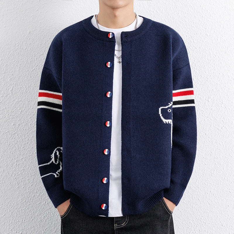 Men's Knitted Cardigan Jacket | Stylish Autumn Winter Sweater