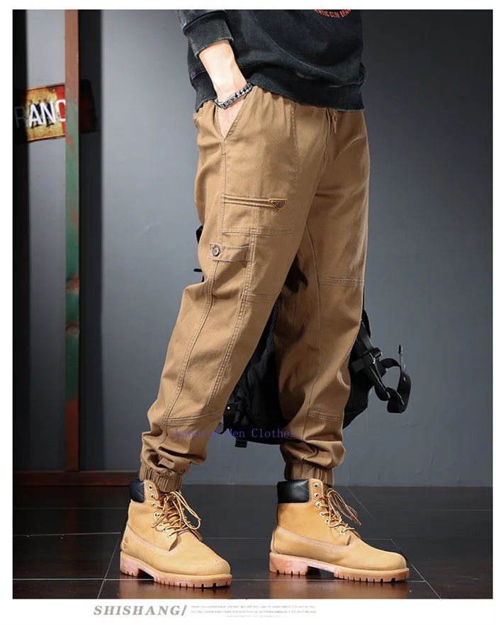 Plus Size Cotton Joggers for Men | Comfortable Ankle-Length Pants