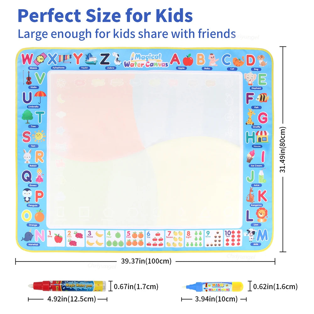 Magic Water Drawing Mat for Kids | Reusable Mess-Free Doodle Toy