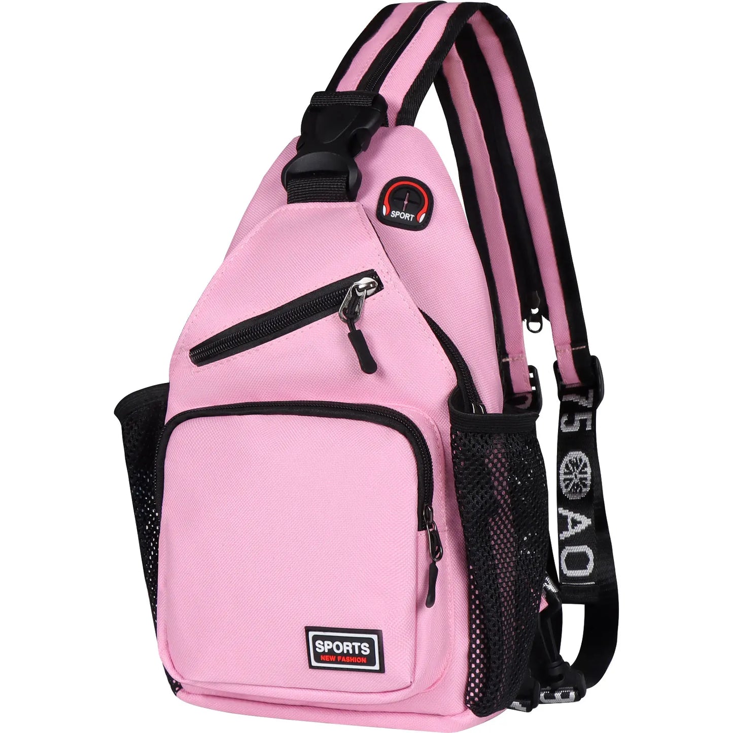 Stylish Crossbody Chest Bag with Headphone Jack & Phone Pocket