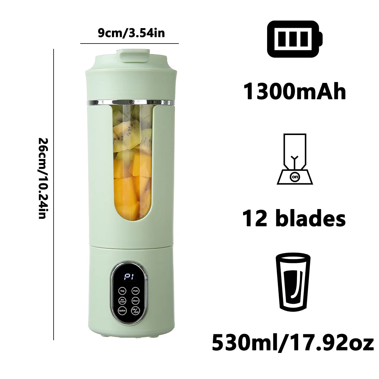 Portable Juice Maker Blender | 580ML Juicer for Smoothies & Shakes