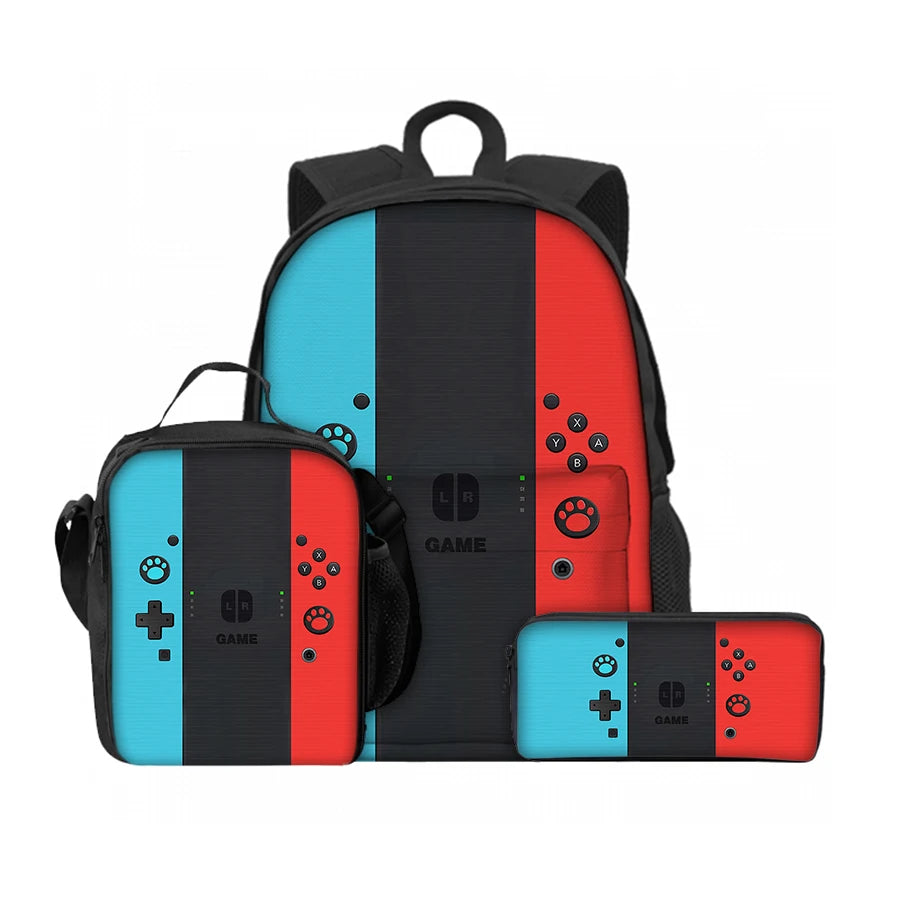 3 Pcs Set Stylish Games Console Bags for Kids | Fun & Versatile