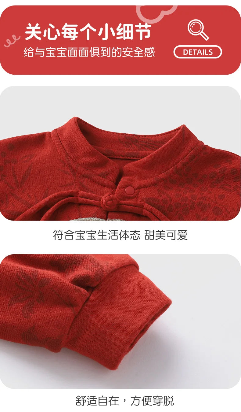 Infant Cotton Romper for Autumn Celebrations | Baby Festive Outfit