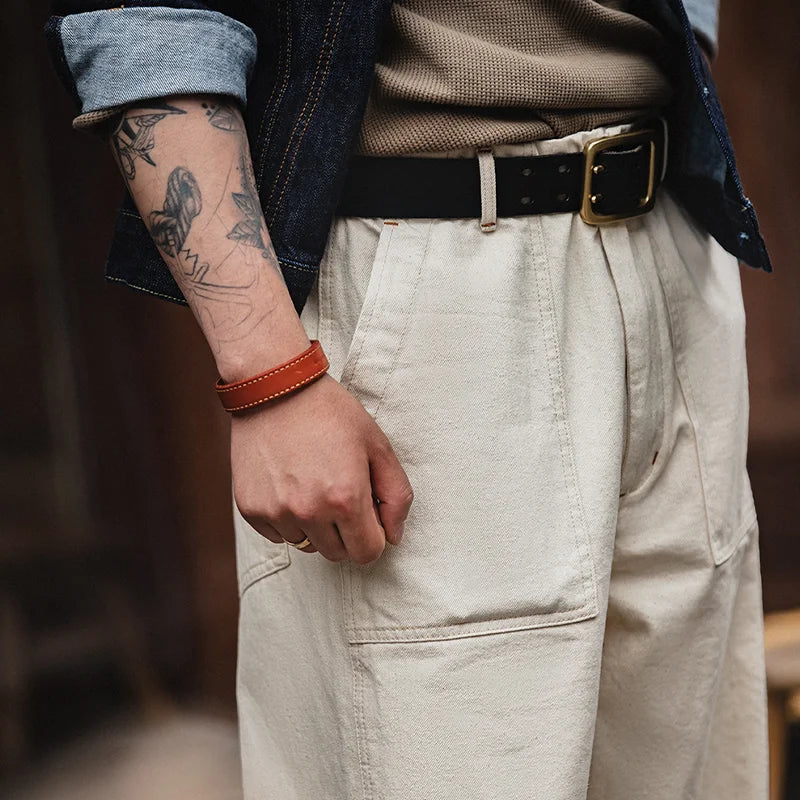 Men's Vintage Casual Loose Fit Cargo Pants | Comfortable Chino Trousers