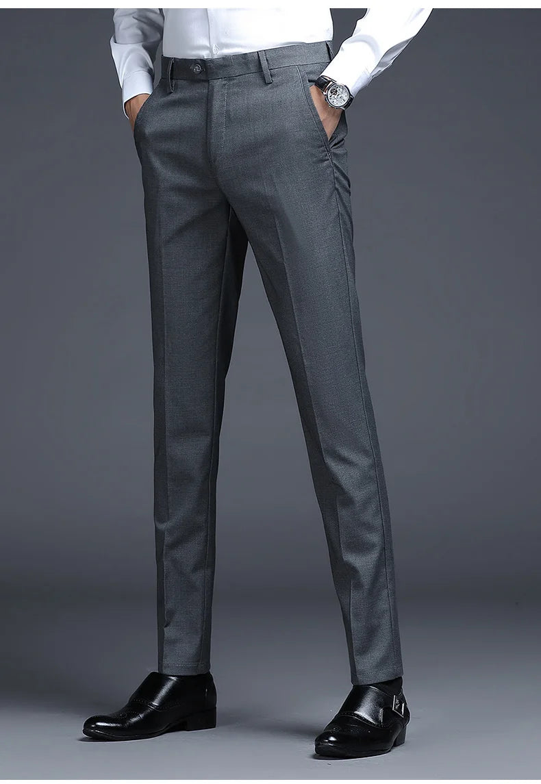 Men's Relaxed Fit Business Suit Pants | Stylish Office Trousers