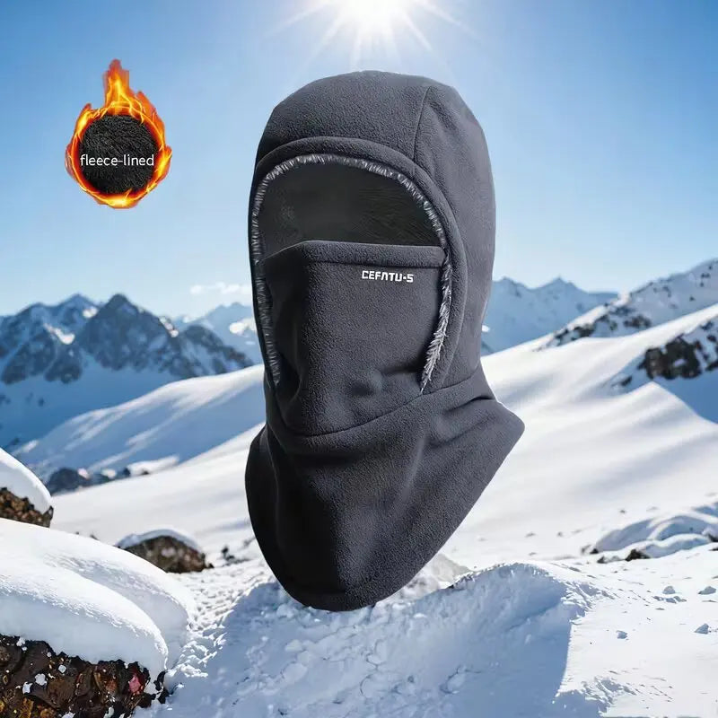 Unisex Fleece Balaclava Cycling Cap | Thick Warm Windproof Hood