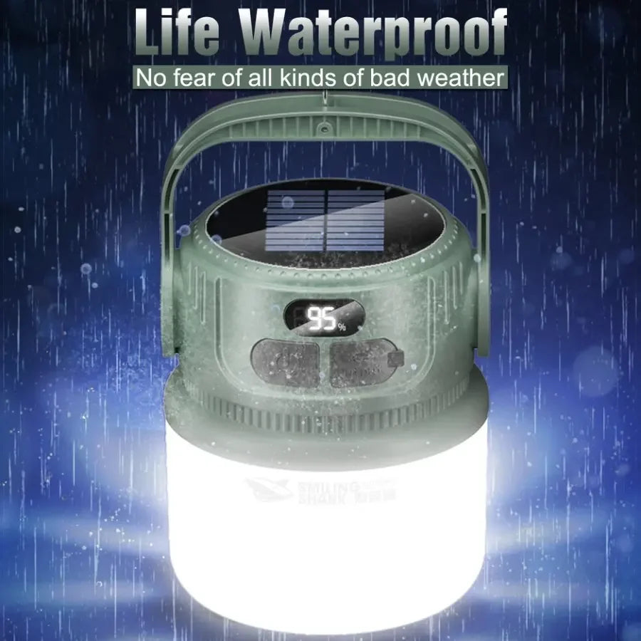 Portable Solar LED Camping Lantern | Lightweight Night Lamp