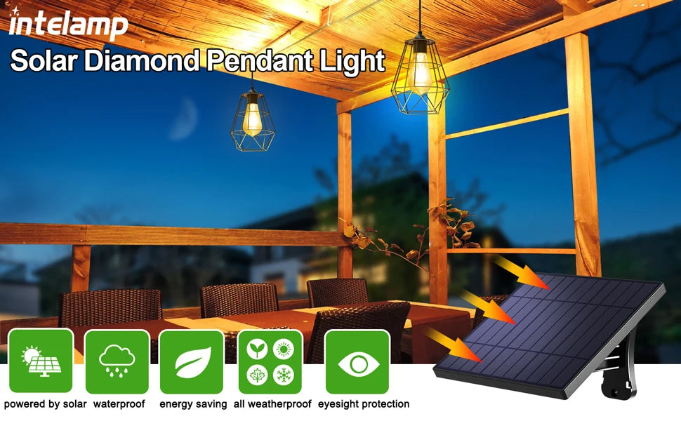 Solar Pendant Light | Elegant Solar Shed Lighting for Your Garden