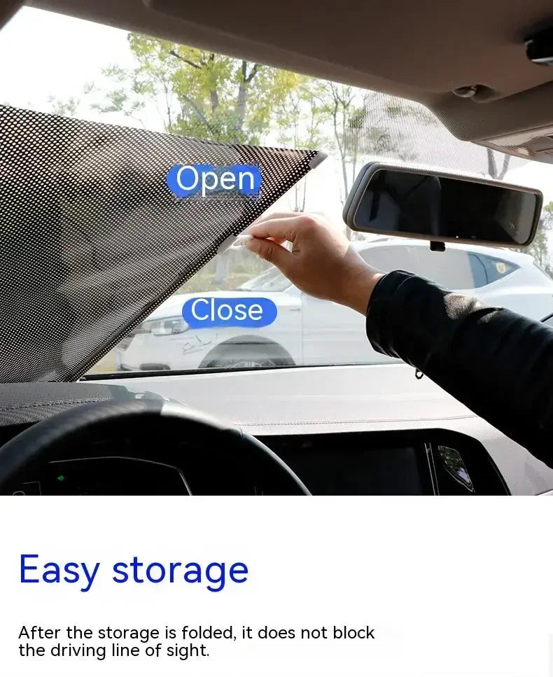 Retractable Car Sunshade | UV Protection & Easy Installation