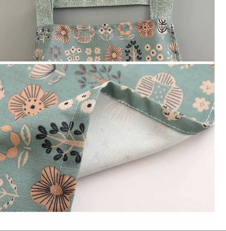 Flower Printed Kitchen Apron | Stylish Cooking Smock for Home