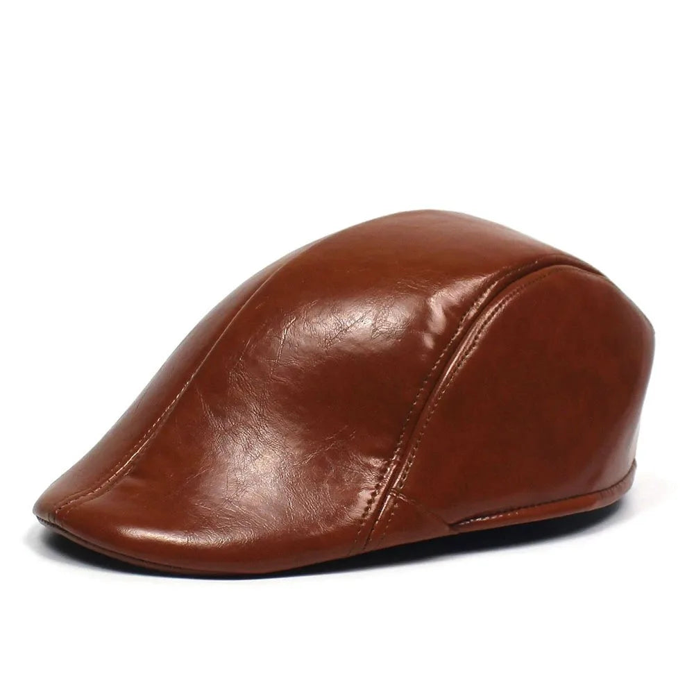 Men's Winter Beret Cap | Warm Plaid Military Hat for Casual Wear