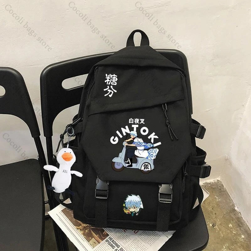 Anime-Inspired Large Capacity Print Backpack for Students