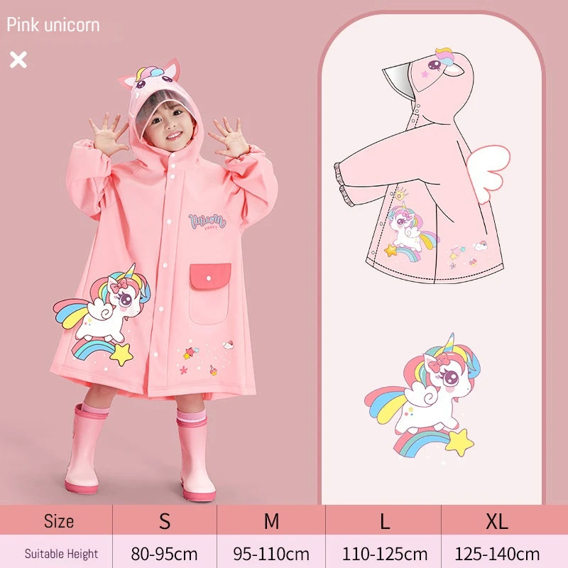 Durable Waterproof Raincoat for Kids - Fun Designs & Free Shipping!