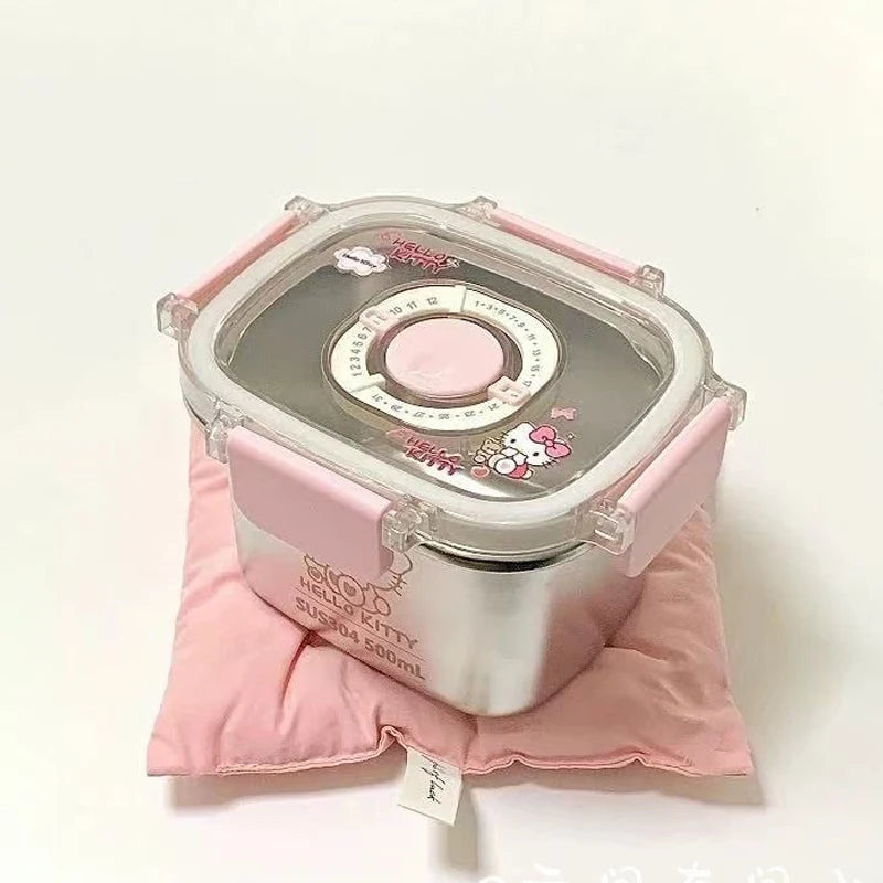 Kawaii Pink Stainless Steel Cat Bowl | Cute Portable Pet Dish